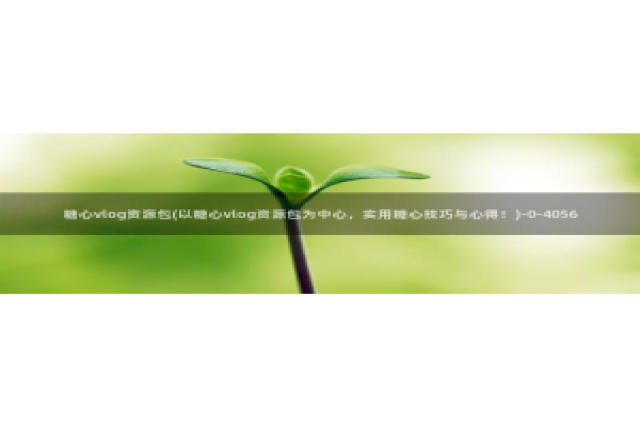 糖心vlog进不去了：糖心vlog资源包(以糖心vlog资源包为中心，实用糖心技